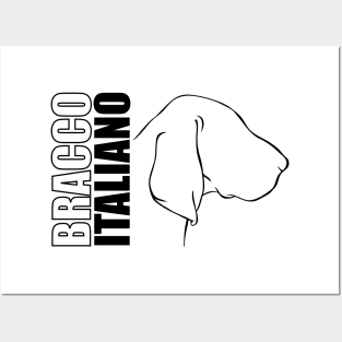 Bracco Italiano profile dog mom gift Posters and Art